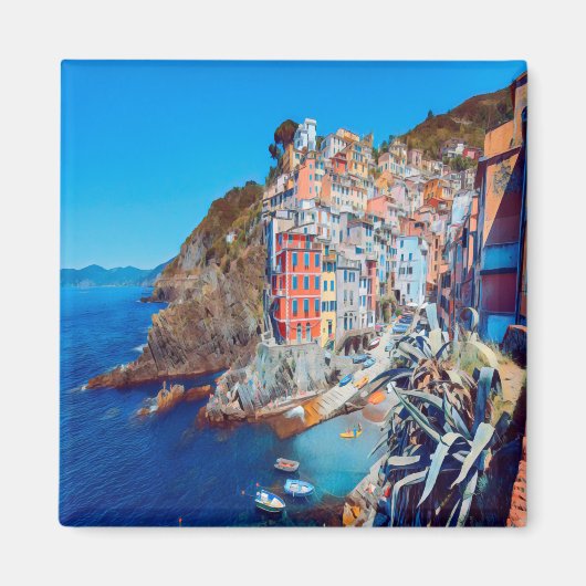 Aimant LGR035 RIOMAGGIORE, Cinque Terre, Italie, Frigo (Devant)