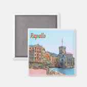 Aimant LGR038 RAPALLO, Château, Ligurie, Italie, Frigo (Recto/Verso)