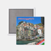 Aimant LGR134 RIOMAGGIORE, Cinque Terre, Italie, Frigo (Recto/Verso)