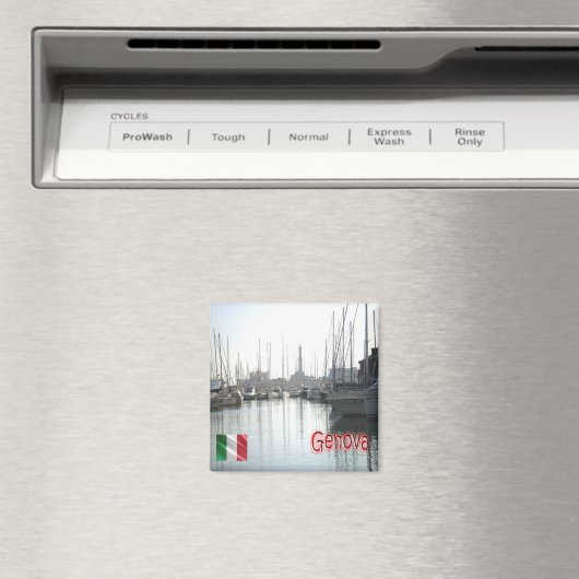 Aimant LGR148 GENOA Port, Ligurie, Italie, Frigo (In Situ (Lave-vaisselle))