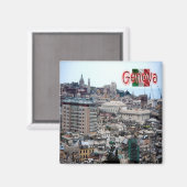 Aimant LGR152 GENOA, Vue d'ensemble de Port, Italie, Frig (Recto/Verso)