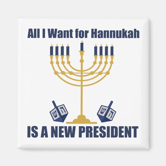 Aimant L'Hanoukka politique juive anti-Trump drôle (Devant)