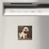 Aimant Lhasa Apso Chien dans la neige Noël (In Situ (Lave-vaisselle))