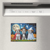 Aimant Lhasa Apso Chiens Citrouille Halloween Funny (In Situ (Lave-vaisselle))