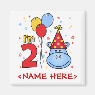Aimant L'Hippo bleu face 2e anniversaire
