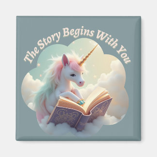 Aimant L'Histoire Commence Avec Vous - Cute Unicorn