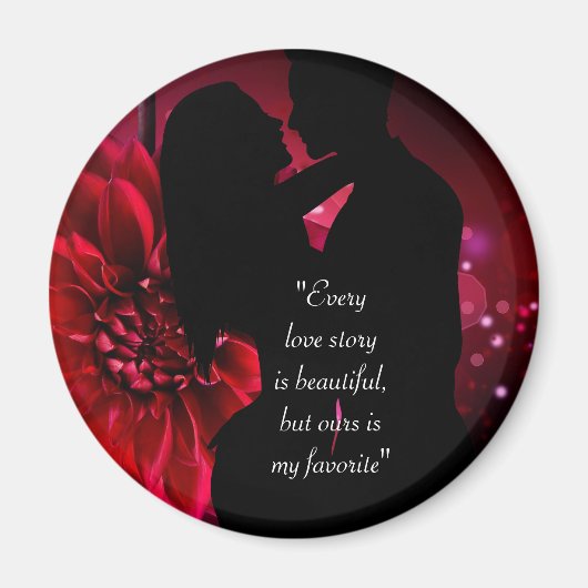 Aimant L'histoire d'amour citation baiser arrière - plan  (Devant)