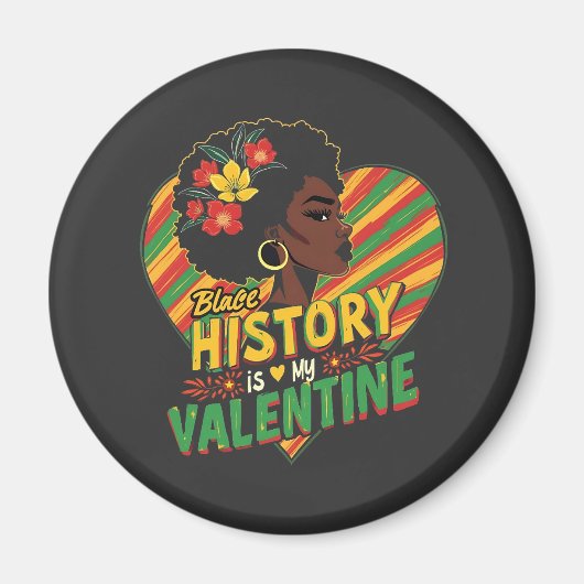Aimant L'Histoire Noire est mon Mois Valentin de l'Histoi (Devant)