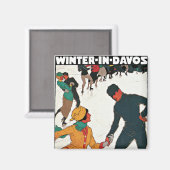 Aimant L'hiver à Davos (Recto/Verso)