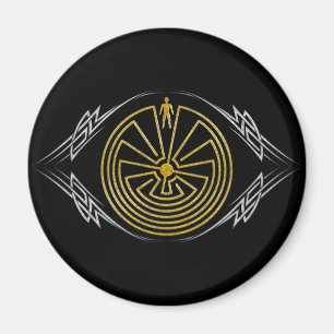 Aimant L'homme dans le Maze - L'or tribal argent