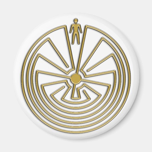 Aimant L'homme dans le Maze - or (Devant)