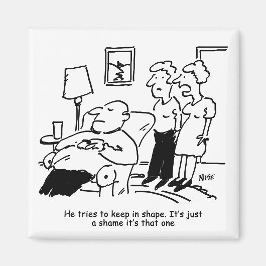 Aimant L'Homme Obèse Inapte En Surpoids Essaie De Garder (Devant)