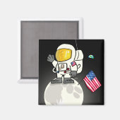 Aimant L'homme sur l'aimant de la lune (Recto/Verso)