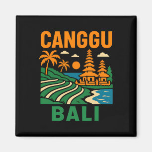 Aimant Li Surfing Canggu Li Vintage Hommes Vie de plage