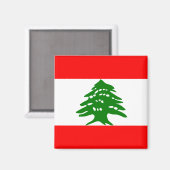 Aimant Liban Drapeau de haute qualité (Recto/Verso)