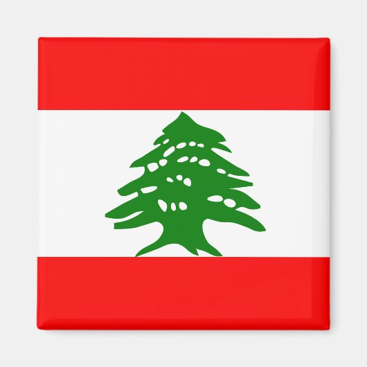 Aimant Liban Drapeau de haute qualité (Devant)
