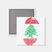 Aimant Liban Drapeau Empreinte Pays Fierté (Recto/Verso)