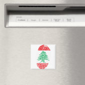 Aimant Liban Drapeau Empreinte Pays Fierté (In Situ (Lave-vaisselle))