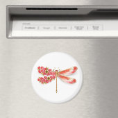 Aimant libellule de fleurs avec sakura de bijoux (In Situ (Lave-vaisselle))