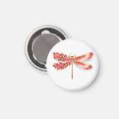 Aimant libellule de fleurs avec sakura de bijoux (Recto/Verso)