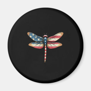 Aimant Libellule Drapeau Américain Patriotique 4 Juillet