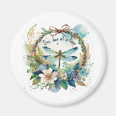 Aimant libellule florale Un jour à la fois (Devant)