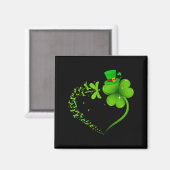Aimant Libellule Irish Shamrock Cœur Joyeux St Patrick (Recto/Verso)
