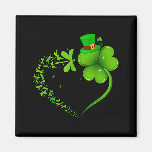 Aimant Libellule Irish Shamrock Cœur Joyeux St Patrick