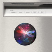 Aimant libellule rouge brillante (In Situ (Lave-vaisselle))
