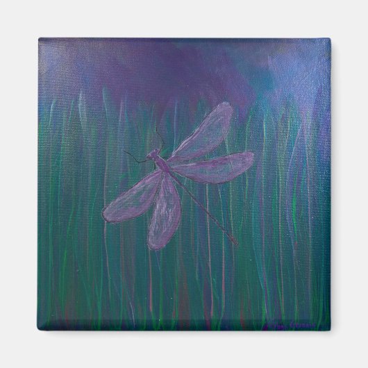 Aimant libellule violette Shimmer (Devant)