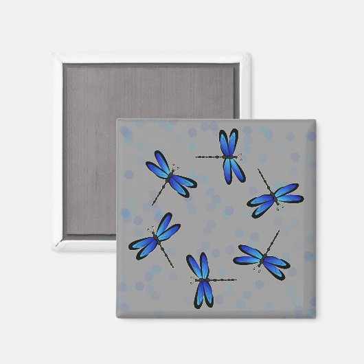 Aimant libellules bleues II (Recto/Verso)