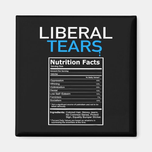 Aimant Libéral Larmes Anti Libéral Pro Trump Républicain (Devant)