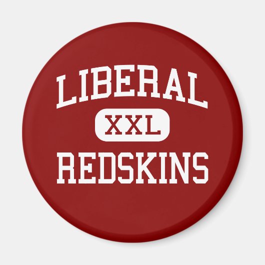 Aimant Libéral - Redskins - Lycée - Libéral Kansas (Devant)