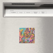 Aimant "Libérer" frigo art abstrait (In Situ (Lave-vaisselle))