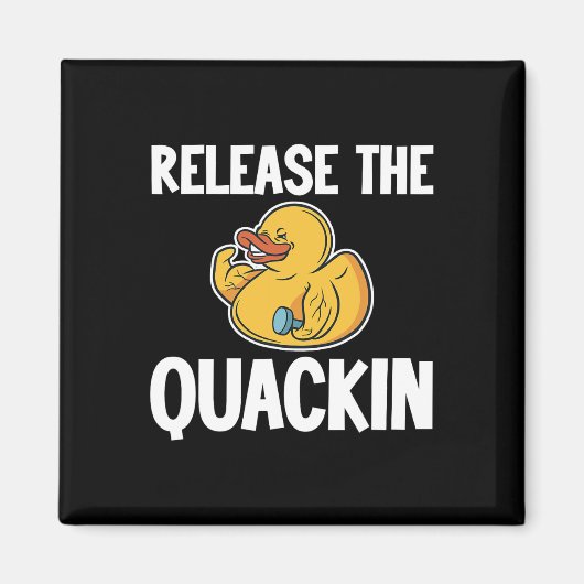 Aimant Libérez Quackin Gym Bodybuilding — (Devant)