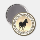 Aimant Liberté individuelle (cheval) (Recto/Verso)
