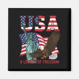 Aimant Liberté usa graphique patriotique 4 juillet long