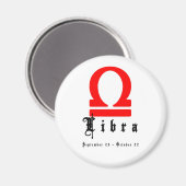 Aimant Libra, 23 septembre - 22 octobre (Recto/Verso)