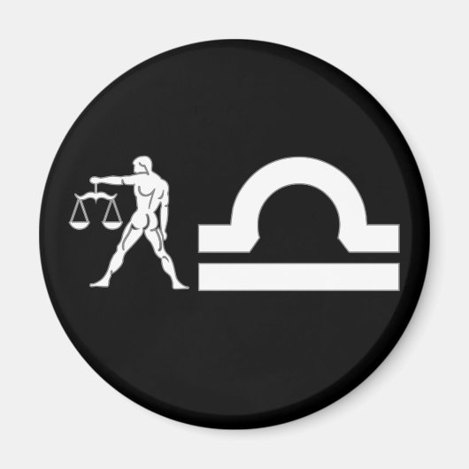 Aimant Libra avec symbole (Devant)