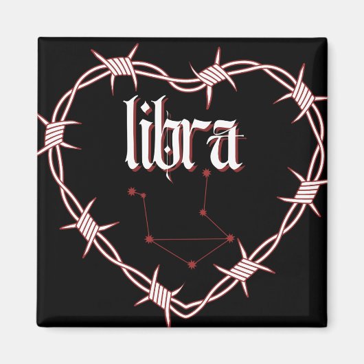 Aimant Libra Constellation Gothique Aesthétique Fils Barb (Devant)