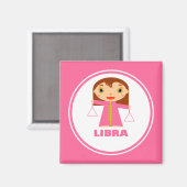 Aimant Libra est mon signe Zodiac (Recto/Verso)