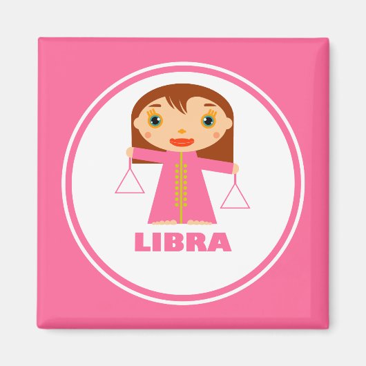 Aimant Libra est mon signe Zodiac (Devant)