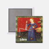 Aimant Libra Zodiac Signal Échelles Anniversaire (Recto/Verso)