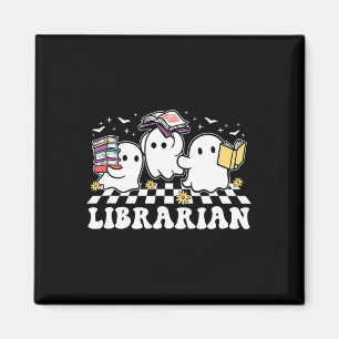 Aimant Librairie Cute Ghost Livre Lecture Drôle Halloween