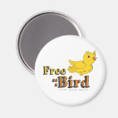 Aimant Libre comme un oiseau Libre comme un oiseau Jaune (Recto/Verso)
