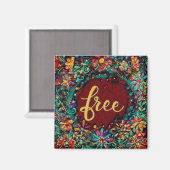 Aimant Libre Plutôt Amusant Floral Moderne Inspirivity (Recto/Verso)