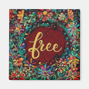 Aimant Libre Plutôt Amusant Floral Moderne Inspirivity