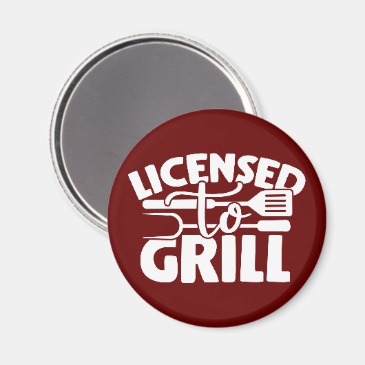 Aimant Licence De Grill (Recto/Verso)
