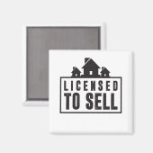 Aimant Licence De Vente De Slogan Immobilier (Recto/Verso)