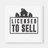 Aimant Licence De Vente De Slogan Immobilier (Devant)